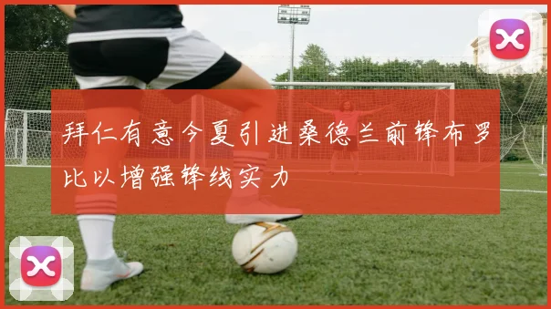 拜仁有意今夏引进桑德兰前锋布罗比以增强锋线实力